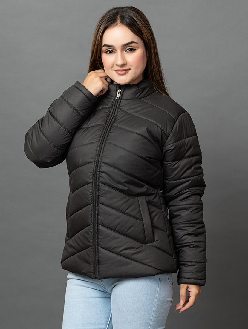 women solid long sleeve hooded parka jacket - 22051957 - Standard Image - 1