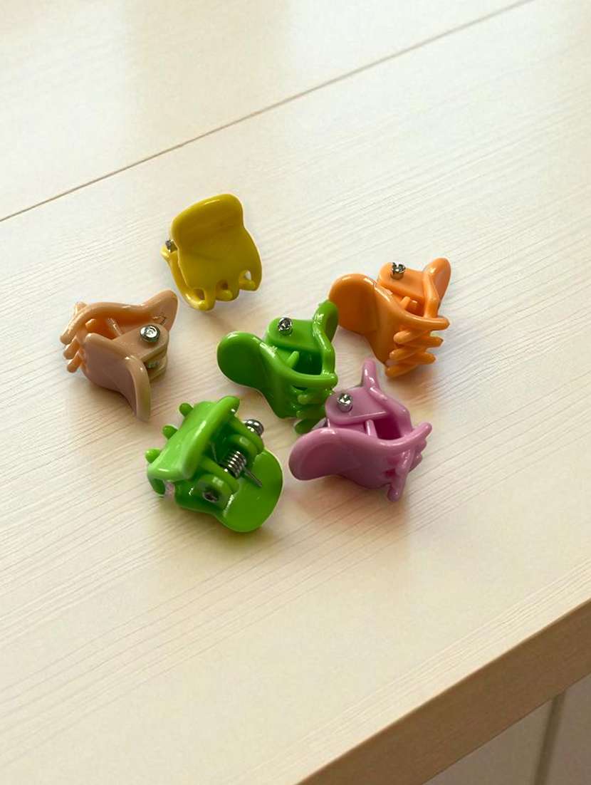 kids multi-color hair clip set of 6 - 22051976 -  Standard Image - 1