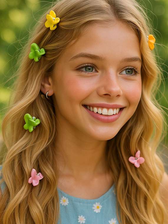 colorful butterfly hair clips for kids - 22051977 -  Standard Image - 1