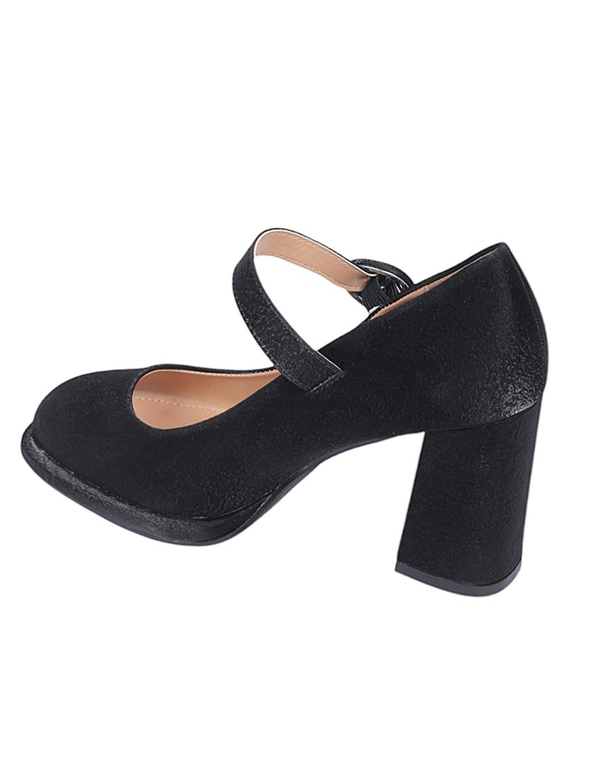 black synthetic ankle strap sandals - 22051988 - Standard Image - 4