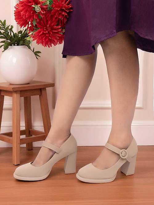 khaki synthetic ankle strap sandals - 22051989 - Standard Image - 0