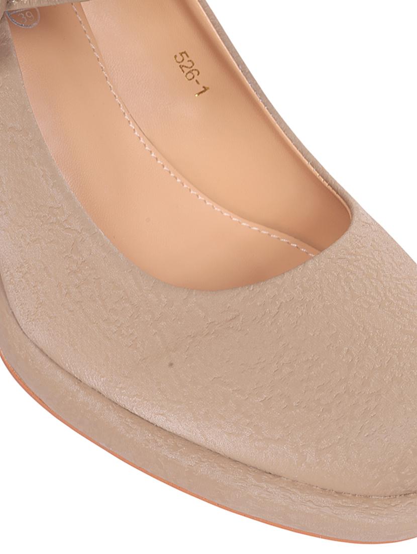 khaki synthetic ankle strap sandals - 22051989 - Standard Image - 6