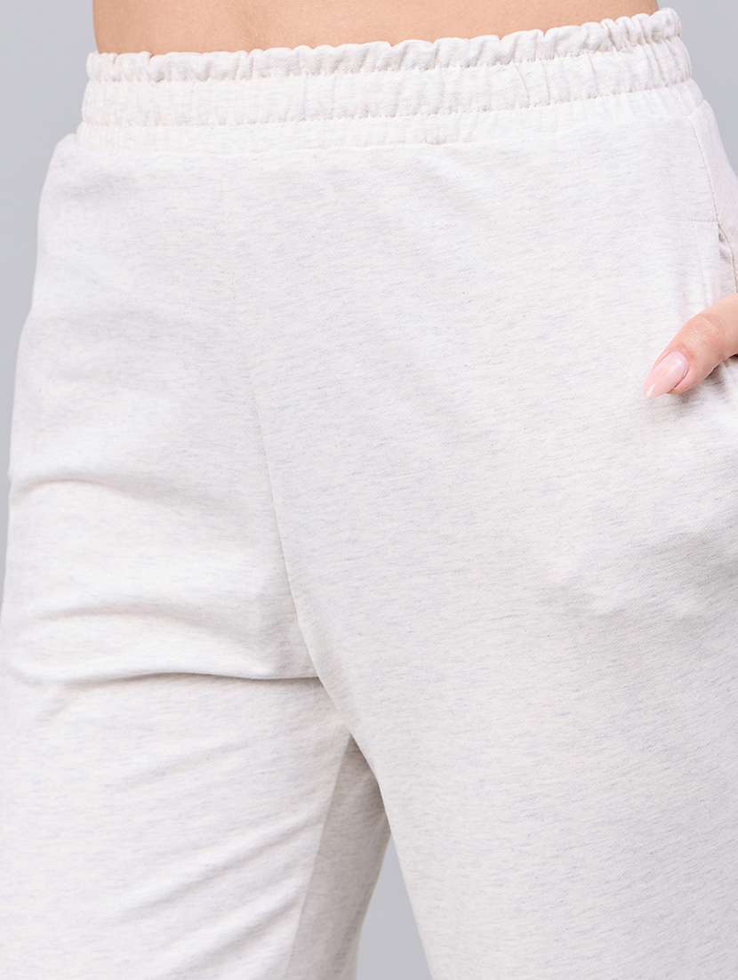 grey cotton regular track pants - 22052010 - Standard Image - 4