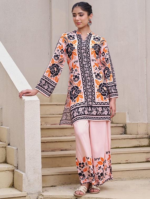 women long sleeve regular fit ethnic co-ord set - 22052043 - Standard Image - 1