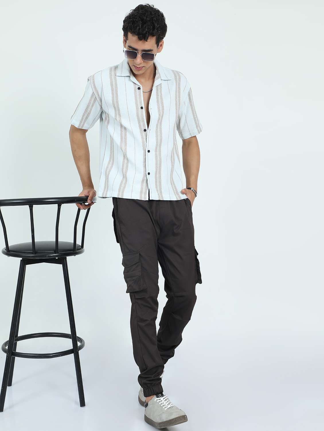 men striped short sleeve regular fit t-shirt - 22052106 -  Standard Image - 4