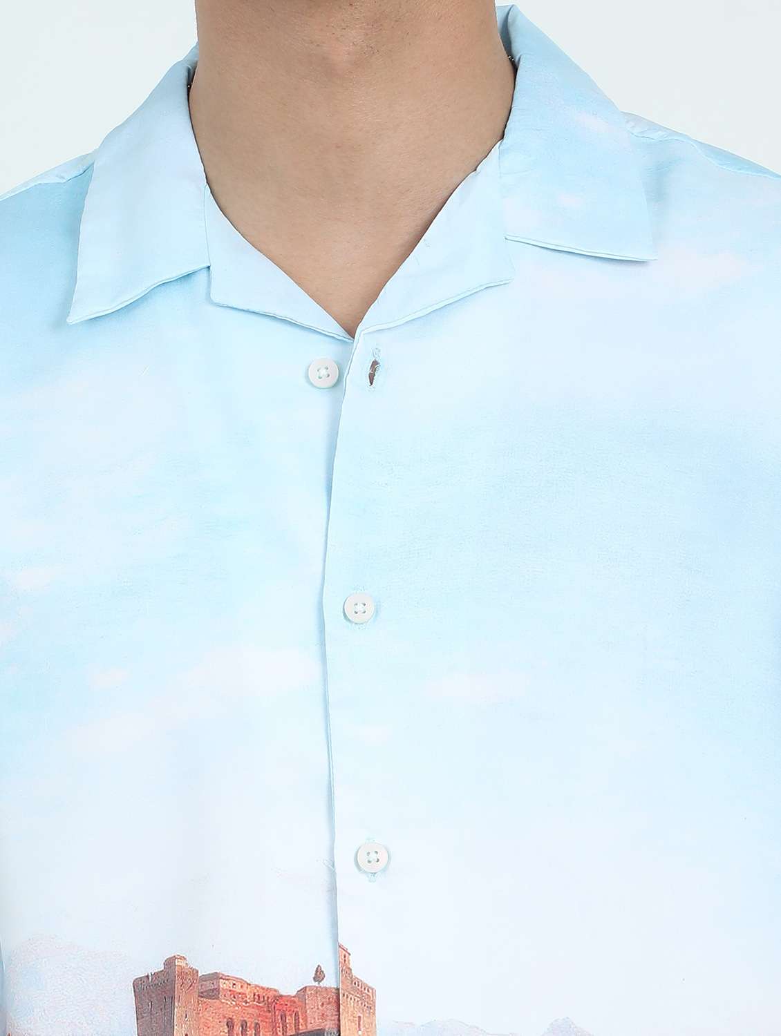 men printed short sleeve regular fit shirt - 22052109 -  Standard Image - 6