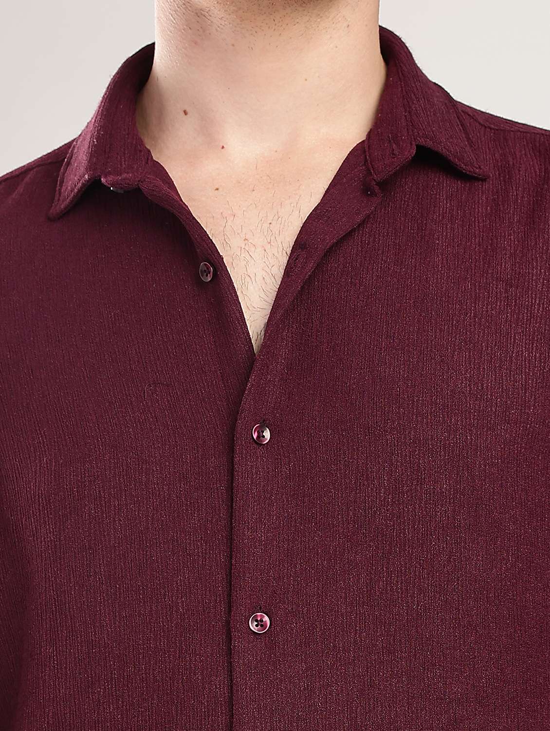 men solid collared long sleeve regular fit shirt - 22052137 -  Standard Image - 4