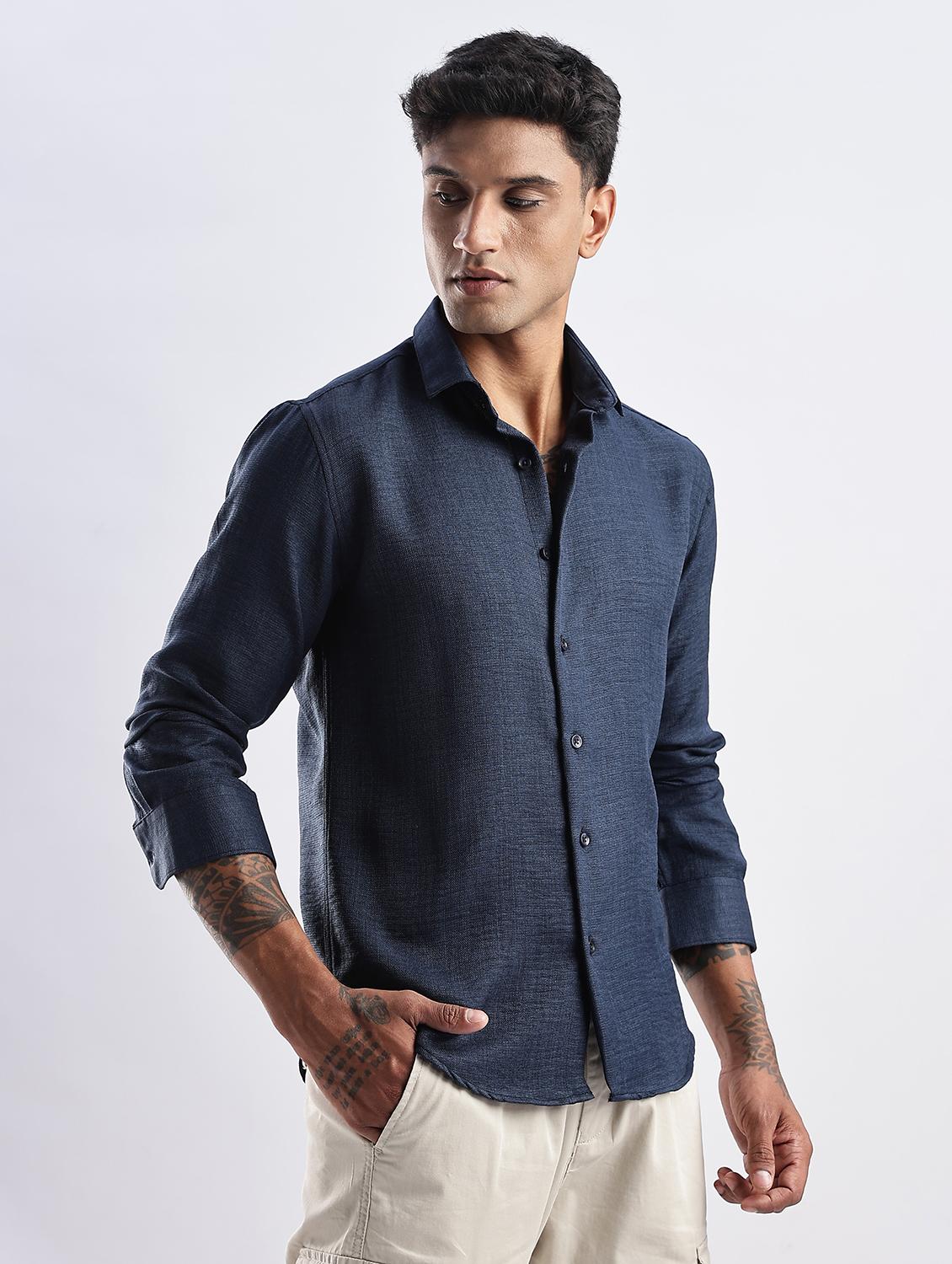 men solid long sleeve regular fit t-shirt - 22052153 - Standard Image - 1