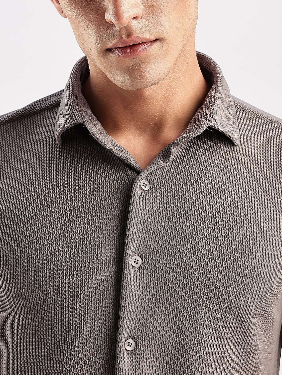 men self design long sleeve regular fit shirt - 22052230 -  Standard Image - 4