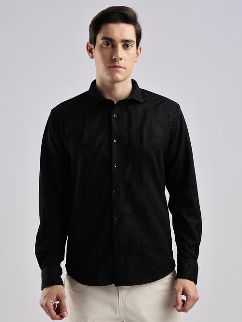 men solid collared short sleeve regular fit shirt - 22052234 -  Standard Image - 0
