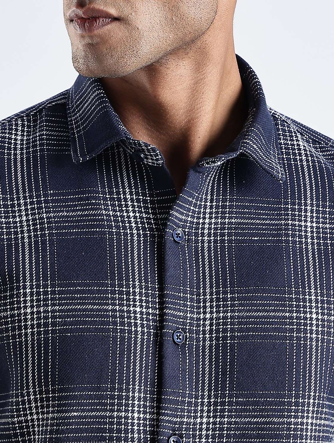 men checkered collared long sleeve regular fit shirt - 22052262 -  Standard Image - 4