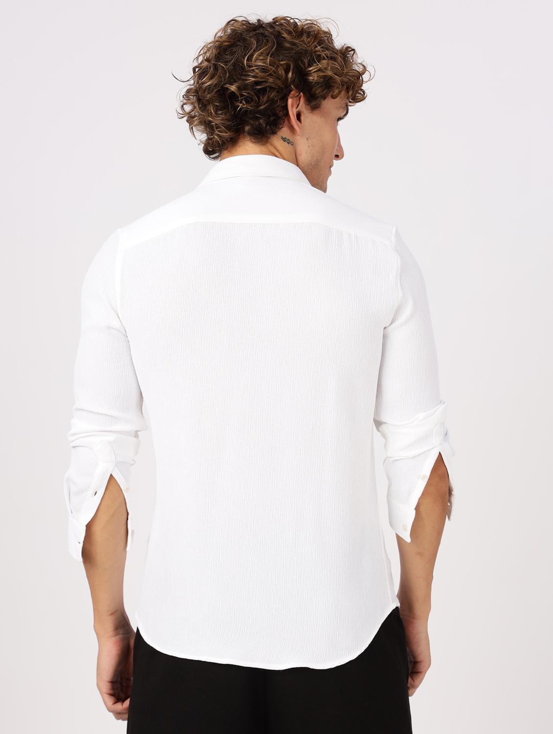 men solid collared long sleeve regular fit shirt - 22052272 - Standard Image - 4