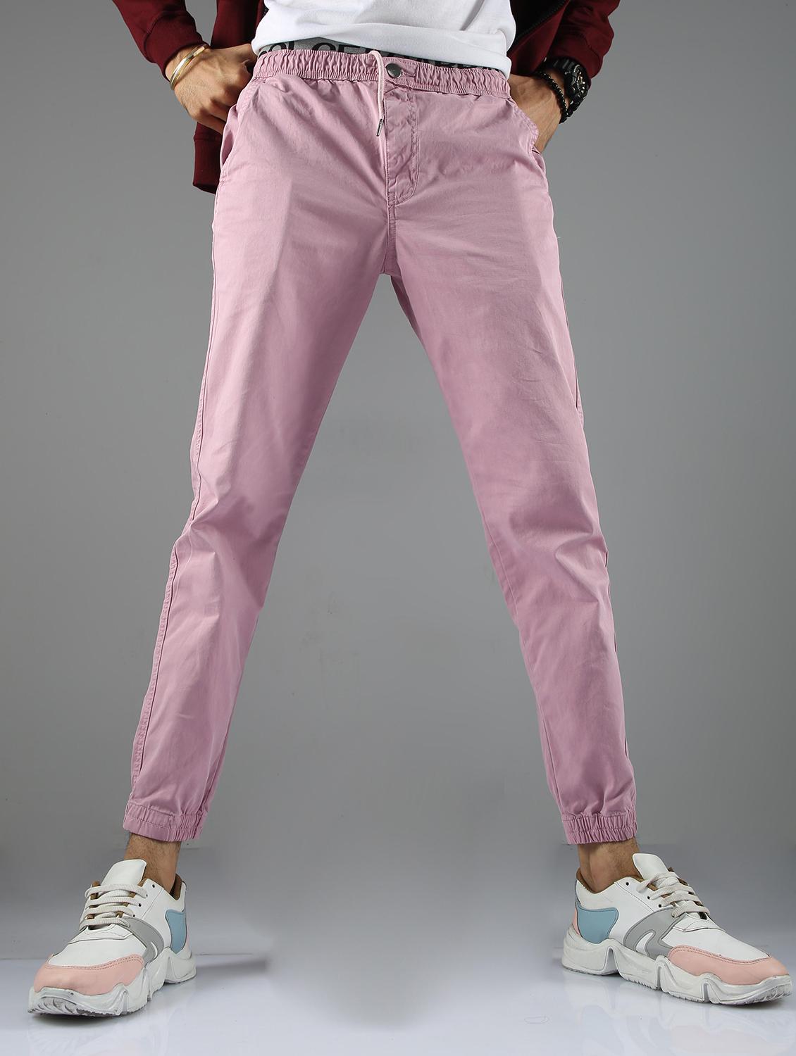 men solid mid rise regular fit jogger - 22052359 - Zoom Image - 0