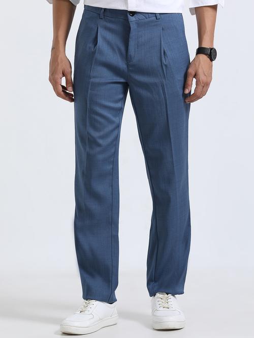 men solid mid rise straight fit chinos - 22052386 - Standard Image - 0