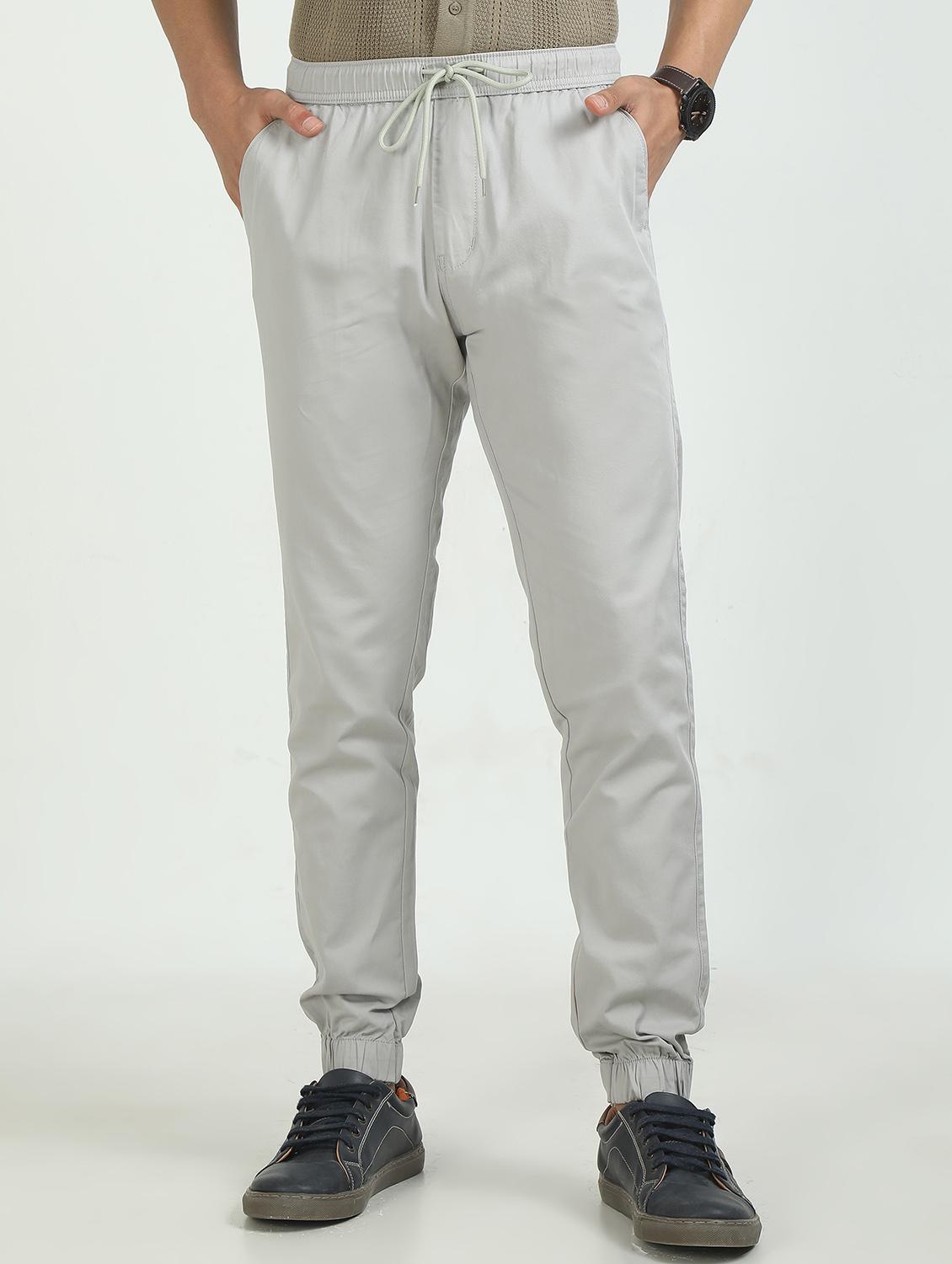 men solid mid rise regular fit jogger - 22052401 - Zoom Image - 0