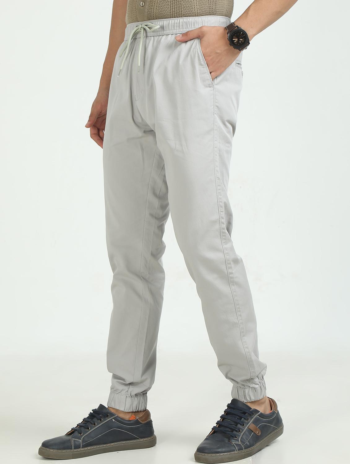 men solid mid rise regular fit jogger - 22052401 - Standard Image - 1