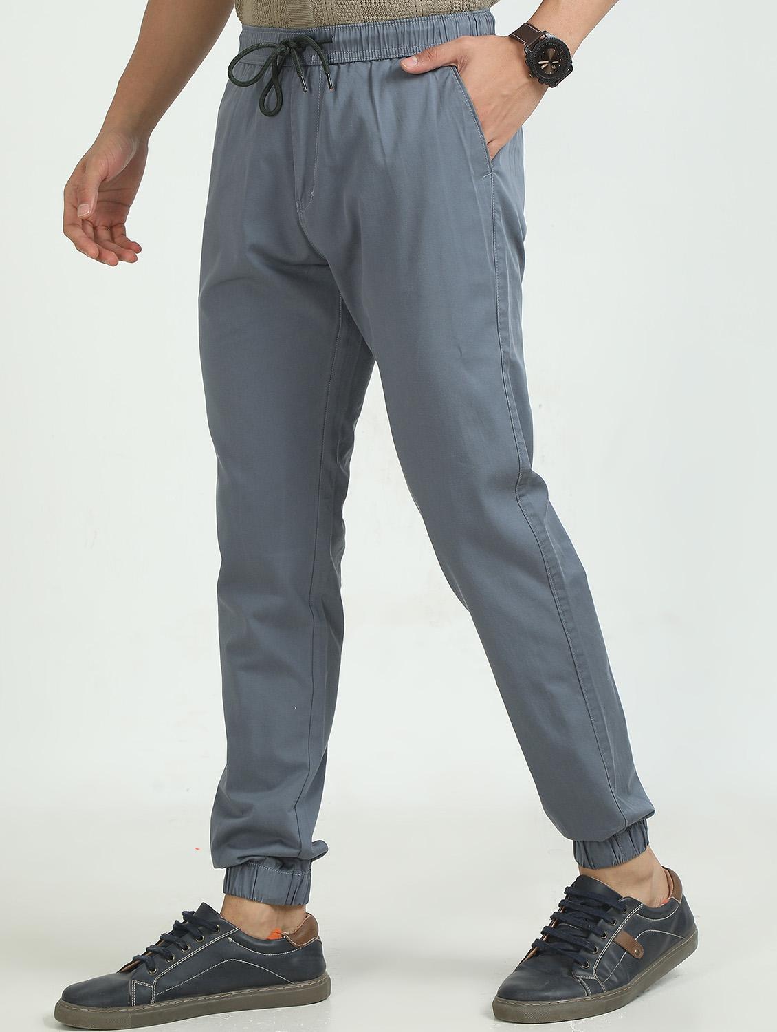 men solid mid rise regular fit jogger - 22052402 - Standard Image - 1