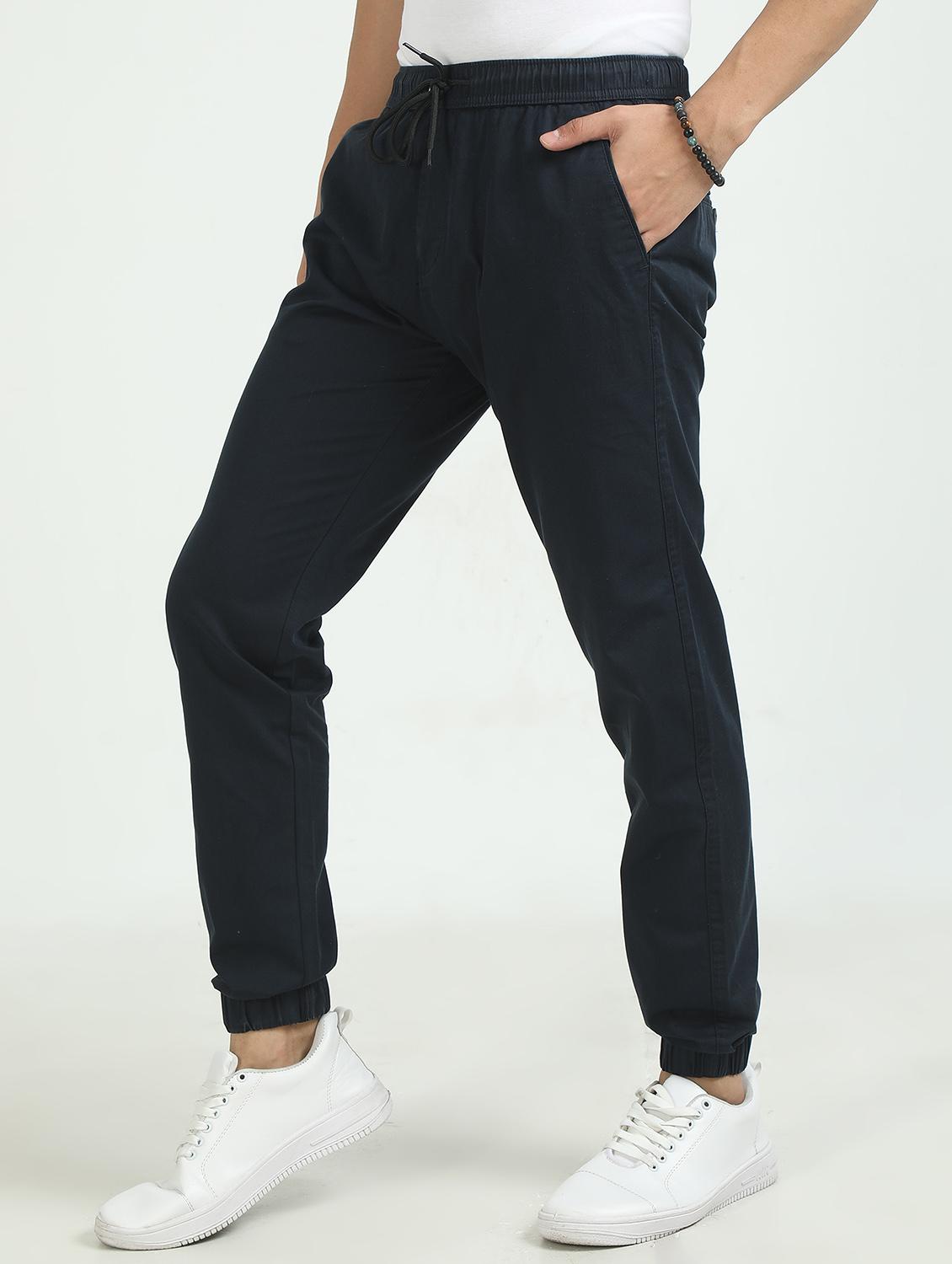 men solid mid rise regular fit jogger - 22052404 - Standard Image - 1