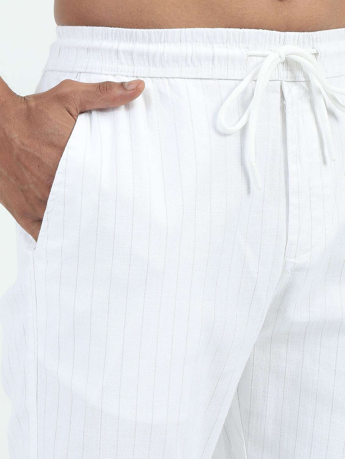 men solid mid rise straight fit chinos  - 22052407 -  Standard Image - 4