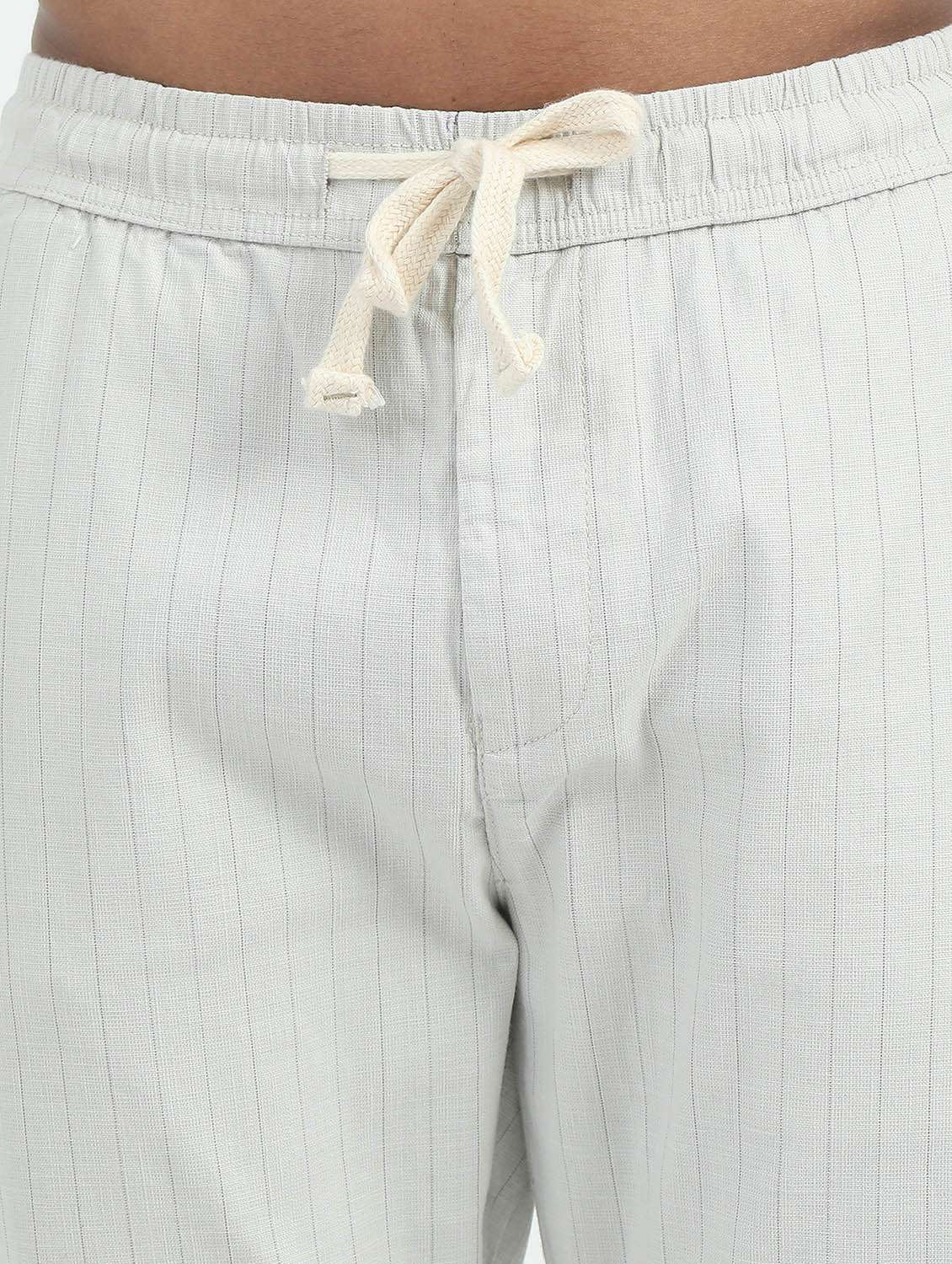 men striped mid rise straight fit chinos - 22052408 - Standard Image - 6