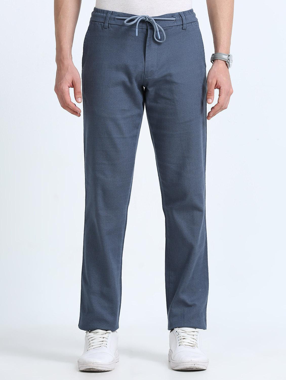 men solid mid rise straight fit chinos - 22052410 - Zoom Image - 0