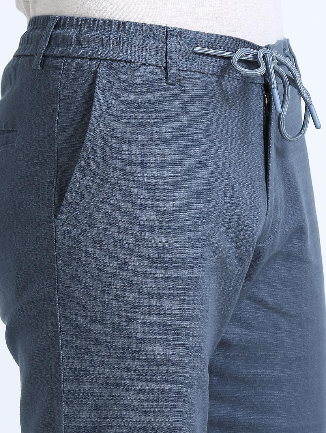 men solid mid rise straight fit chinos - 22052410 - Standard Image - 4