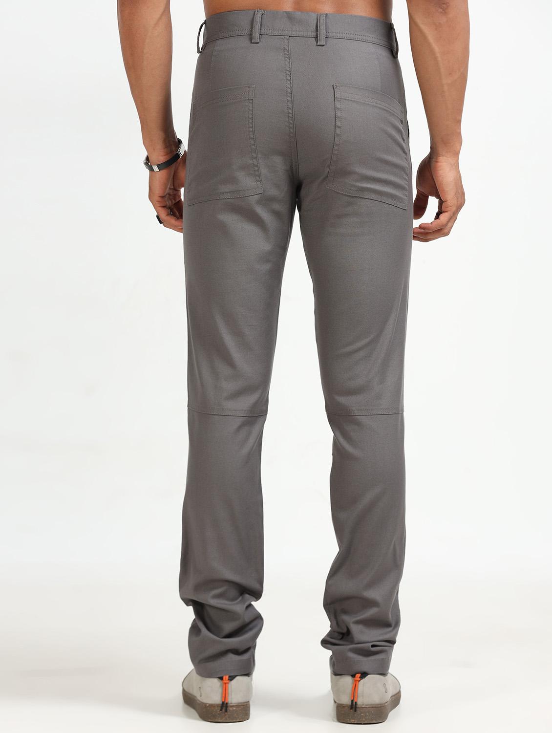 men striped mid rise slim fit chinos - 22052423 - Standard Image - 4