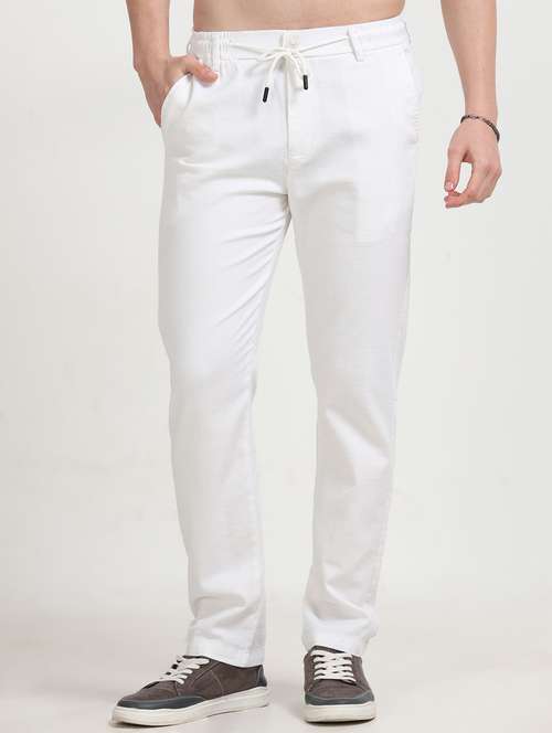 men solid mid rise straight fit chinos  - 22052464 -  Standard Image - 0