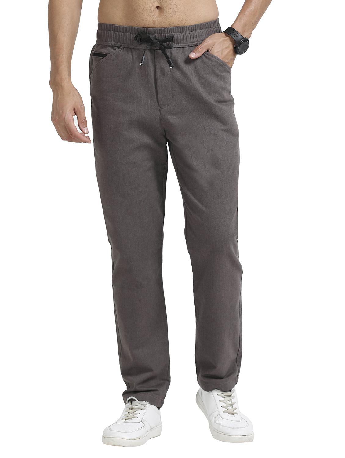men solid mid rise straight fit chinos - 22052469 - Standard Image - 1