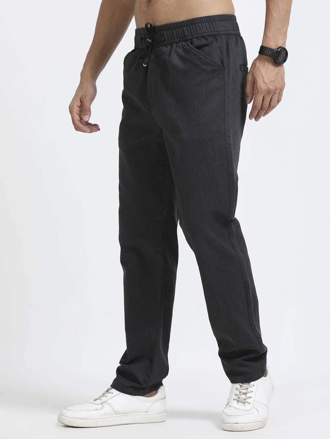 men solid mid rise straight fit chinos - 22052470 - Standard Image - 1
