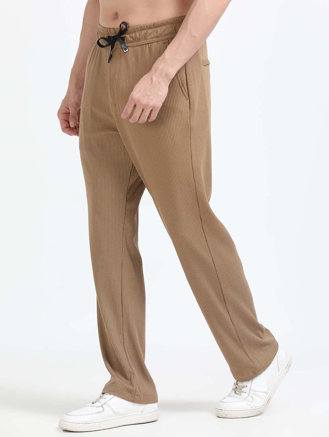 men solid mid rise straight fit chinos  - 22052475 -  Standard Image - 1