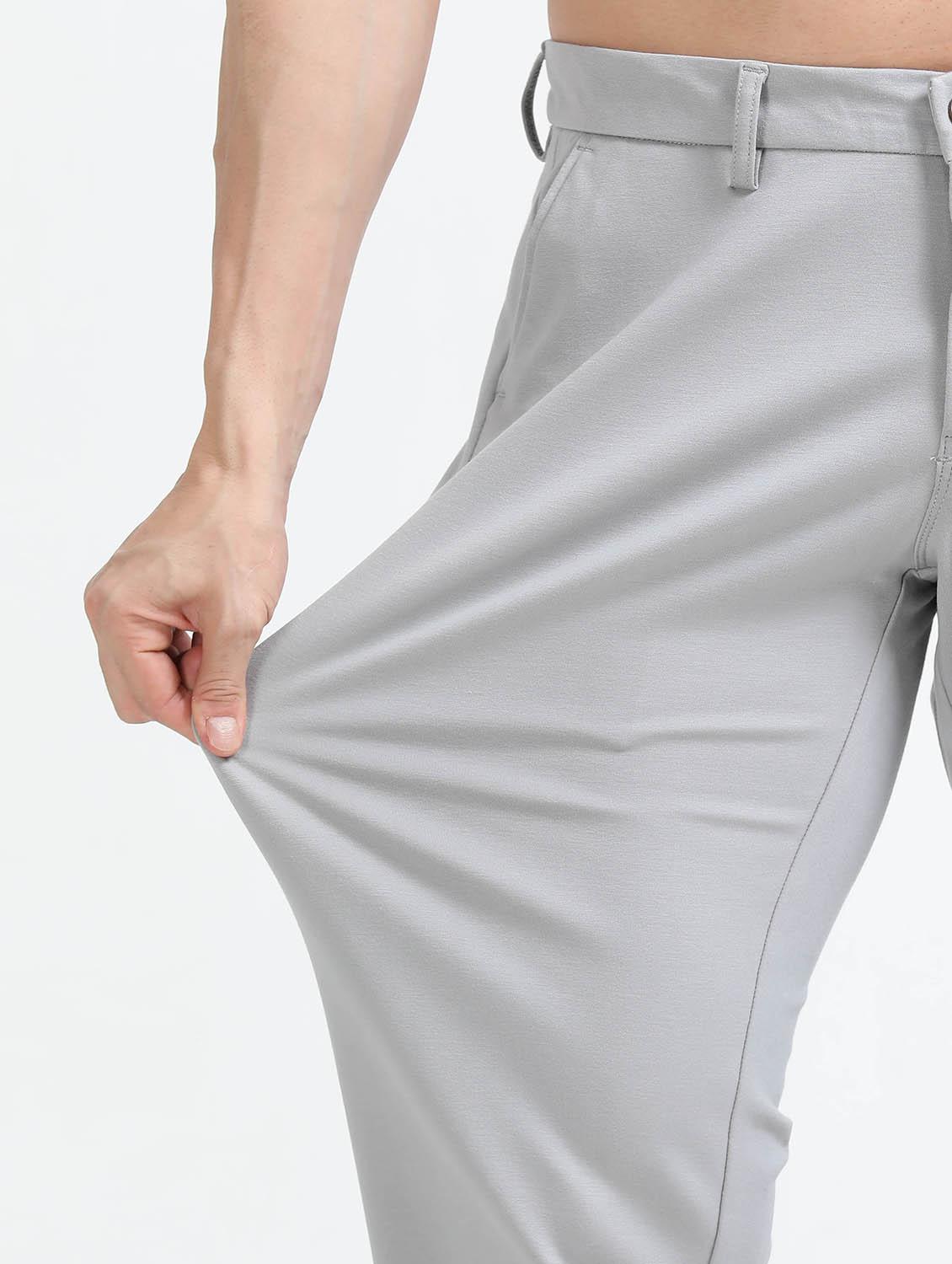 men solid mid rise straight fit chinos - 22052477 - Standard Image - 4