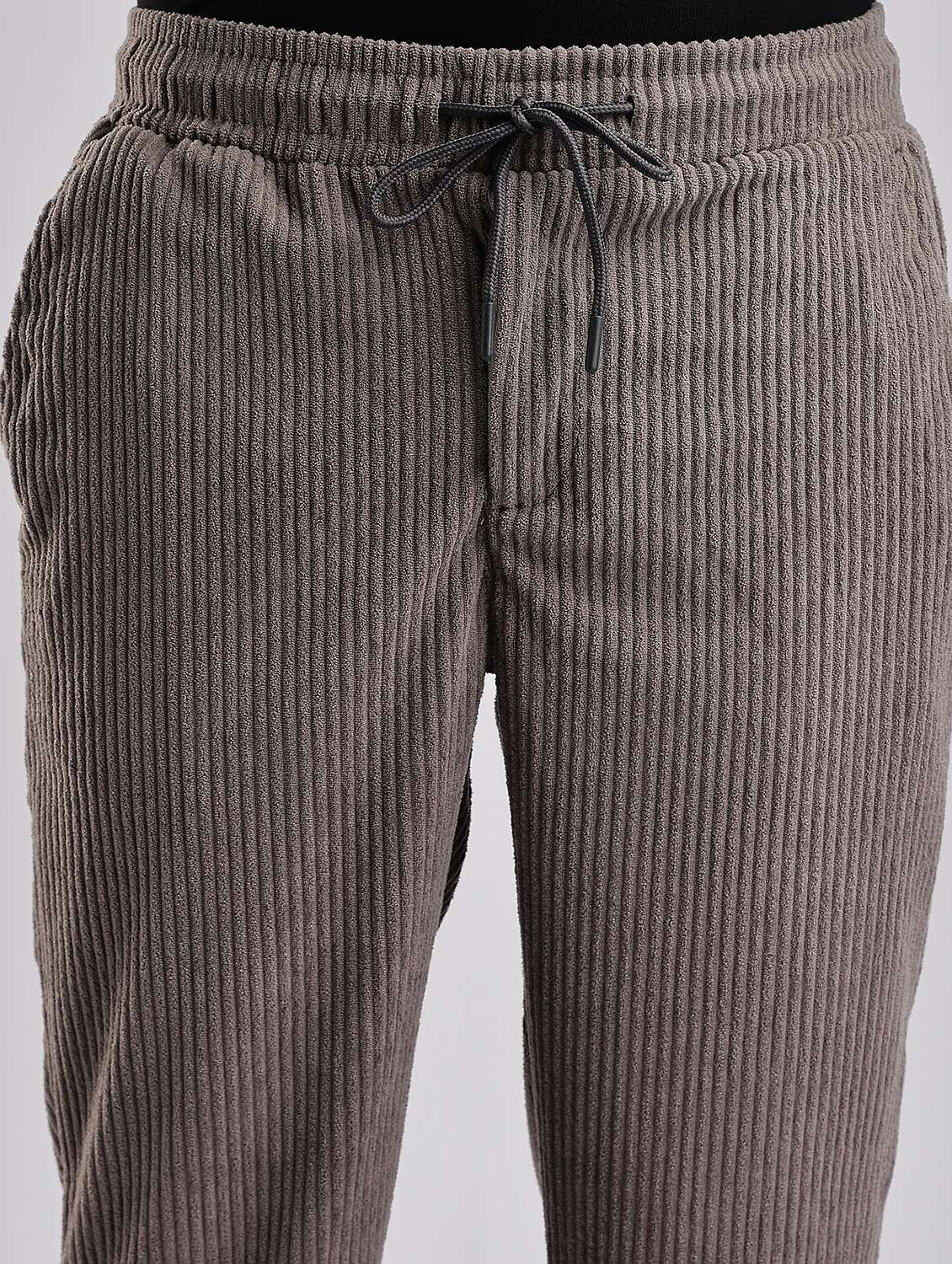 men solid mid rise straight fit corduroy trouser  - 22052536 -  Standard Image - 4