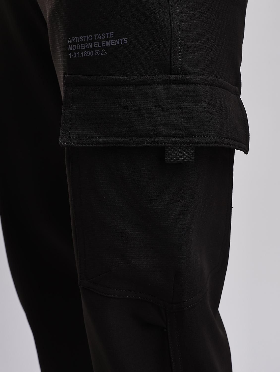 men solid mid rise regular fit cargo - 22052557 - Standard Image - 4