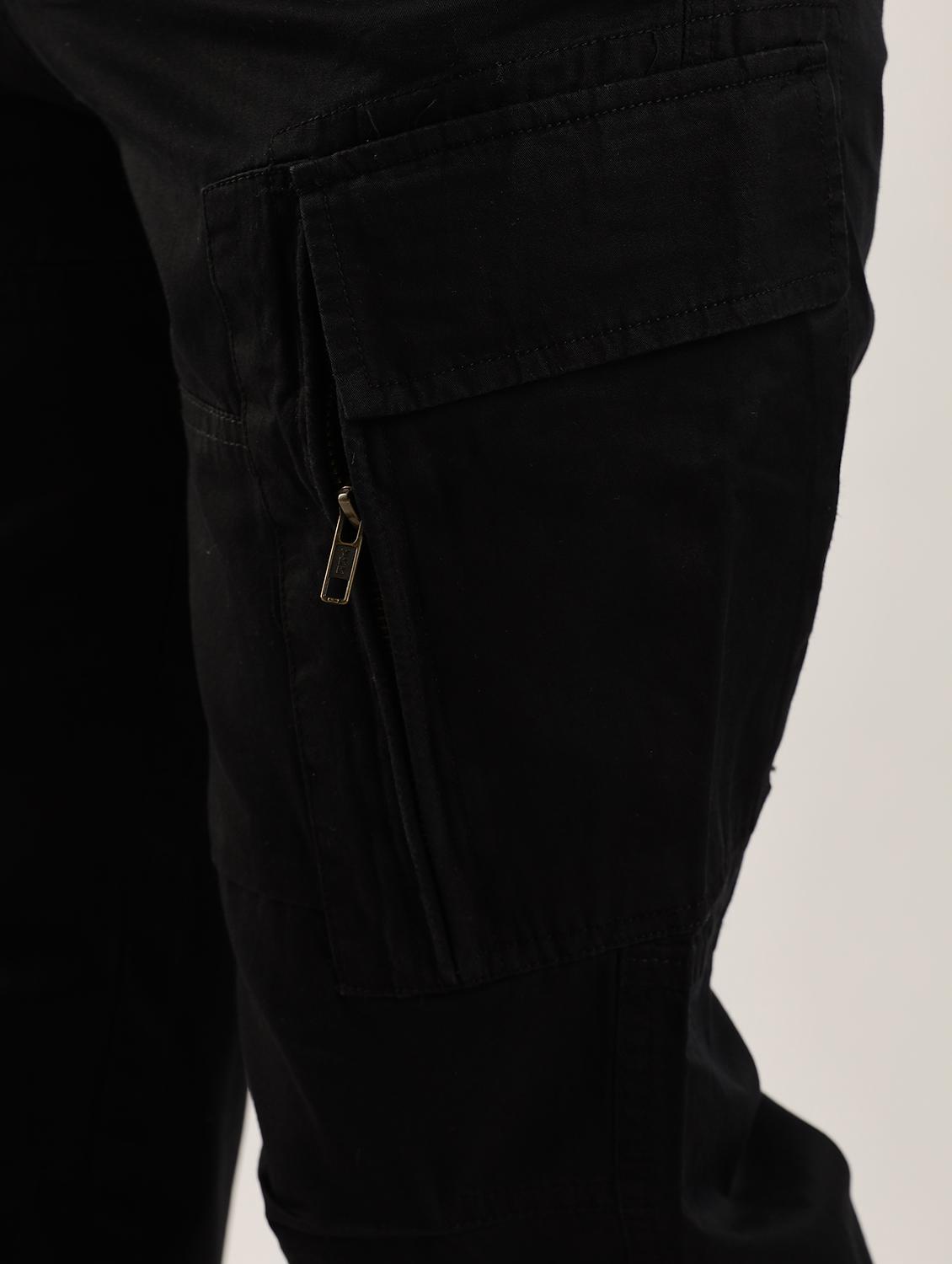 men solid mid rise regular fit cargo - 22052602 - Standard Image - 4