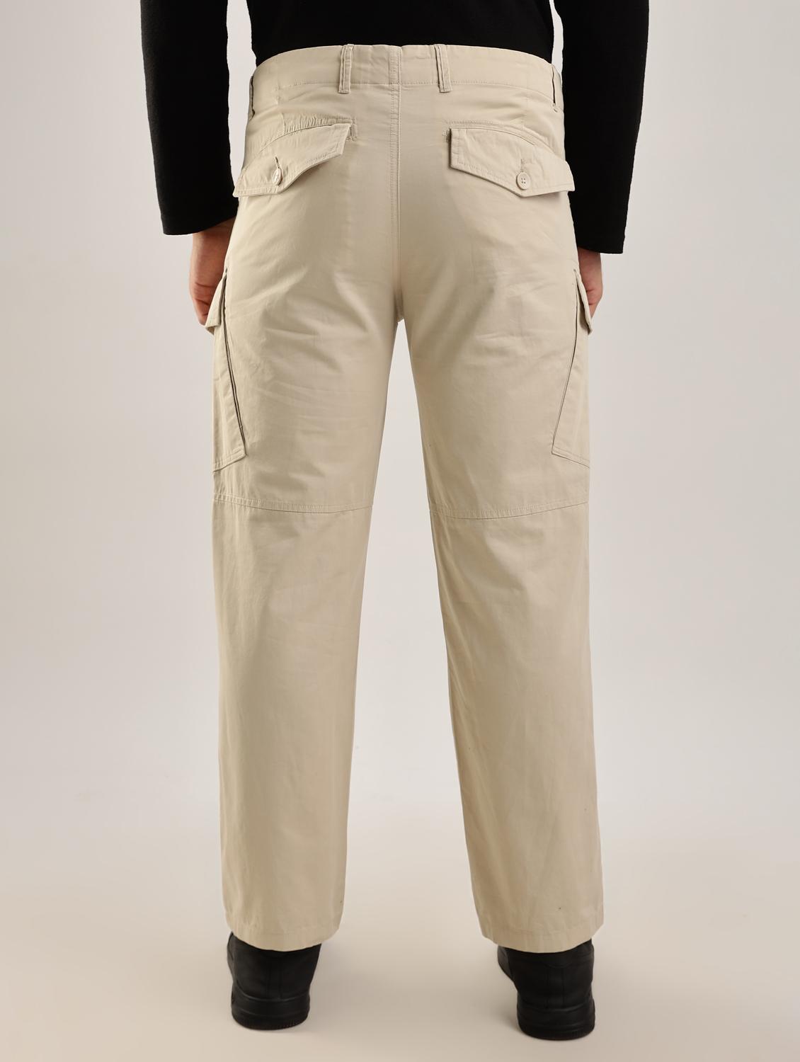men solid mid rise regular fit cargo - 22052608 - Standard Image - 1