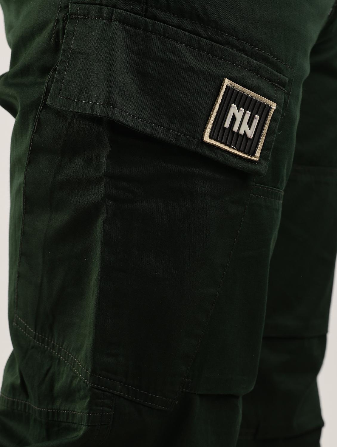 men solid mid rise regular fit cargo - 22052609 - Standard Image - 4