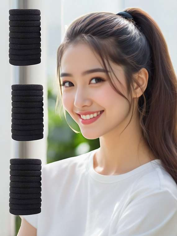 pack of 50 black solid rubber bands - 22052615 - Standard Image - 1