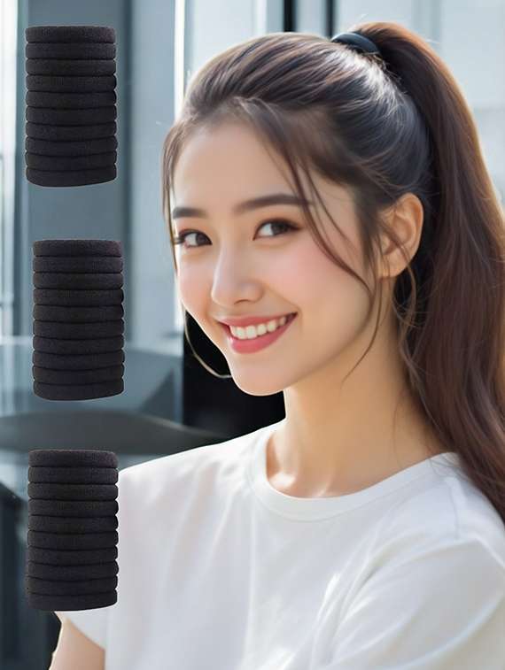 set of black solid rubber bands - 22052625 - Standard Image - 1