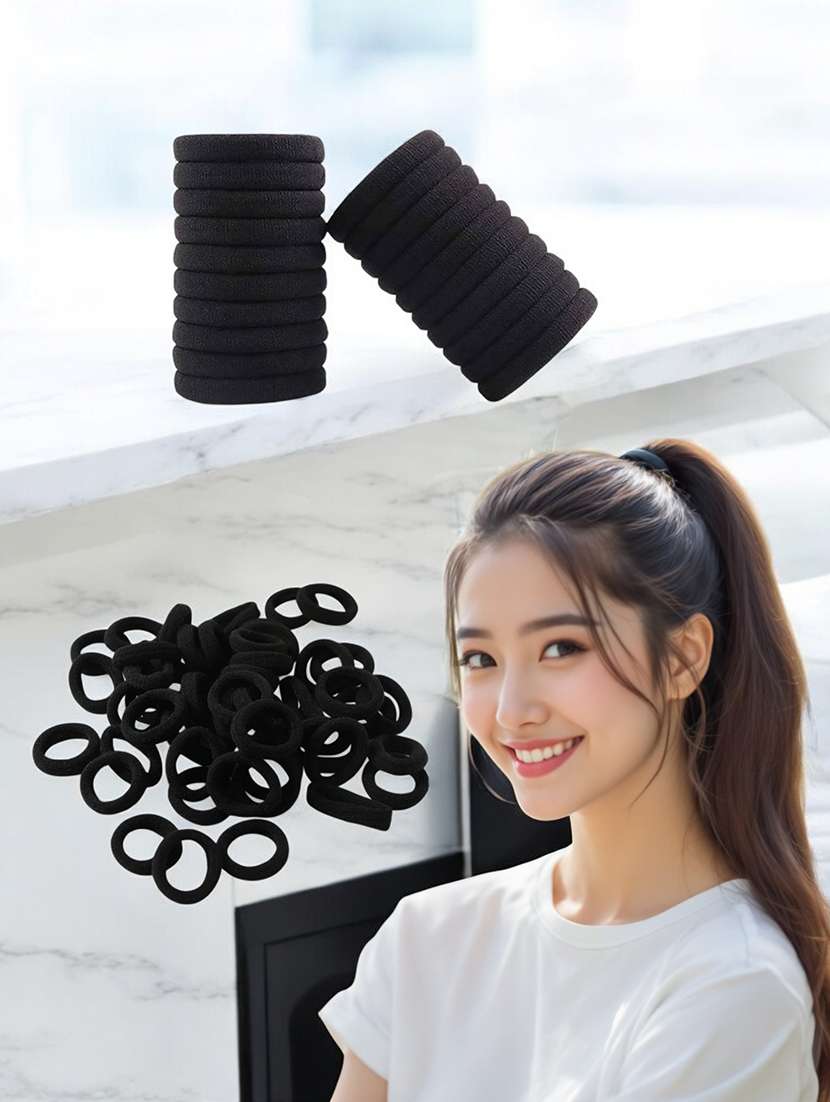 set of black solid rubber bands - 22052630 -  Standard Image - 1