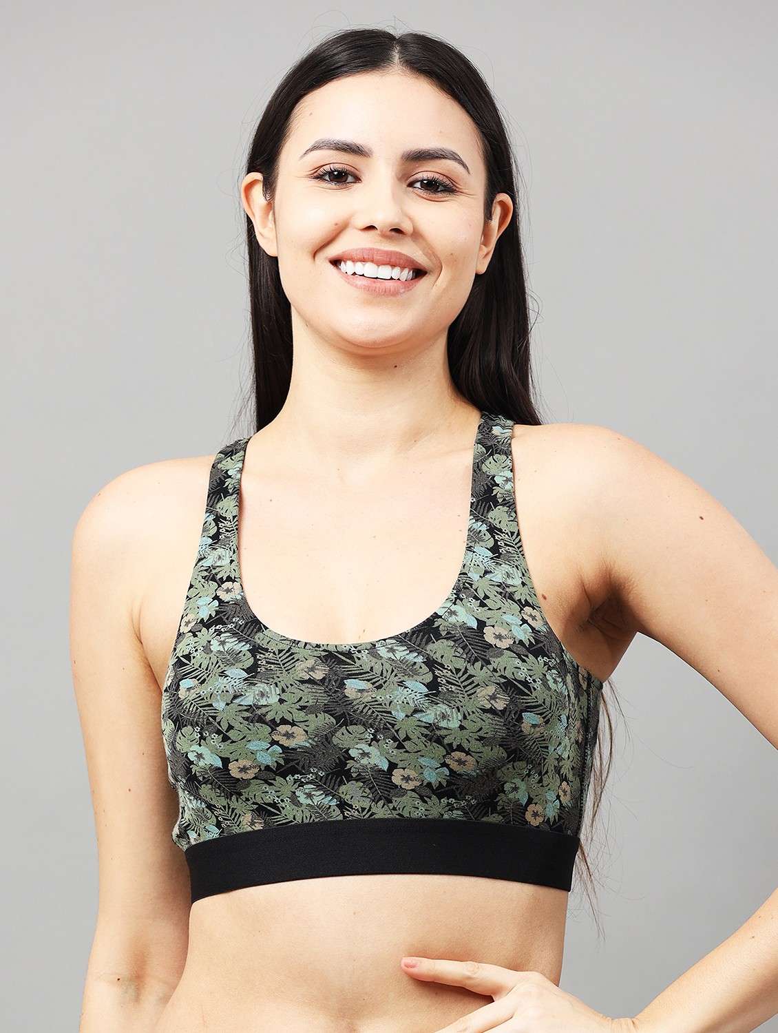 women non padded racerback sports bra