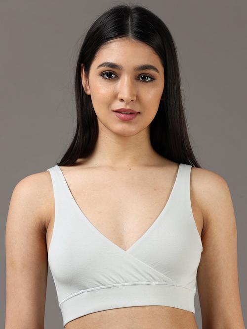 women printed non padded sports bra - 22052684 - Standard Image - 0