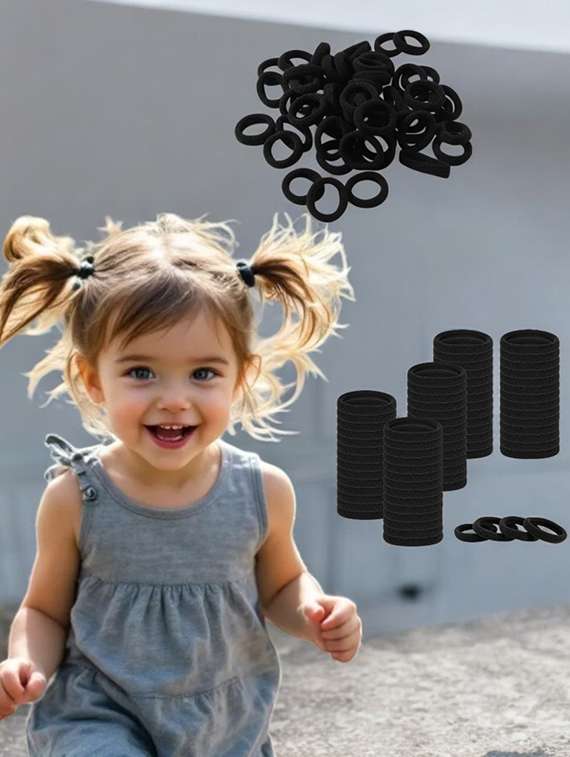 set of black solid rubber bands - 22052702 - Standard Image - 1