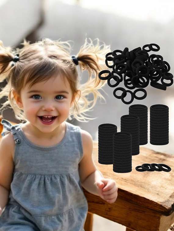 set of black solid rubber bands - 22052708 -  Standard Image - 1