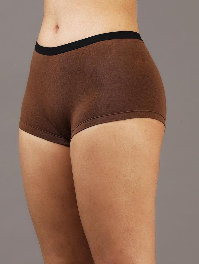 women solid mid rise boy shorts - 22052881 - Standard Image - 1
