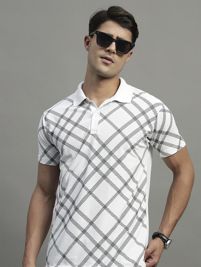 white polyester all over print tshirt - 22052904 -  Standard Image - 1