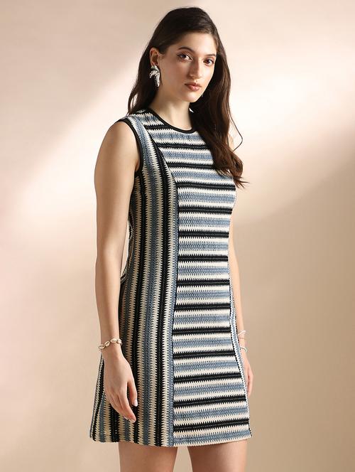 women self designed sleeveless crochet sheath dress - 22052957 - Standard Image - 0