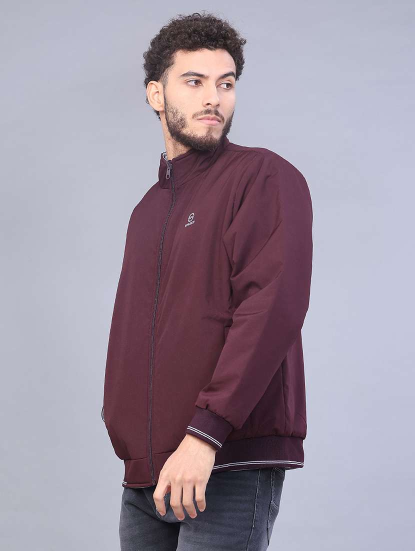 men solid long sleeve reversible bomber jacket - 22053243 -  Standard Image - 1