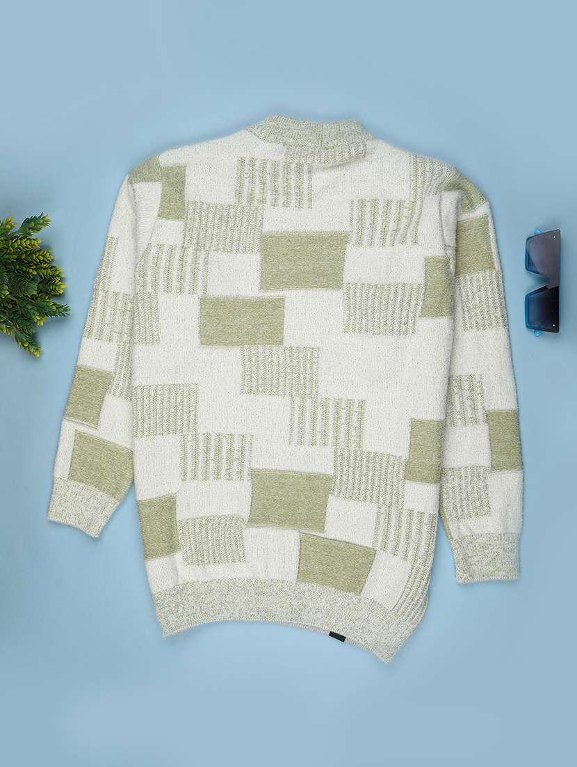 boys self design long sleeve sweater - 22053347 -  Standard Image - 1