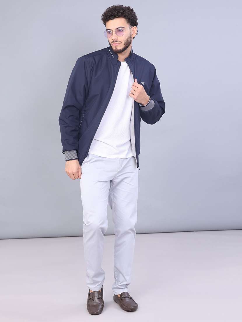 men solid long sleeve regualr fit casual jacket - 22053349 -  Standard Image - 4